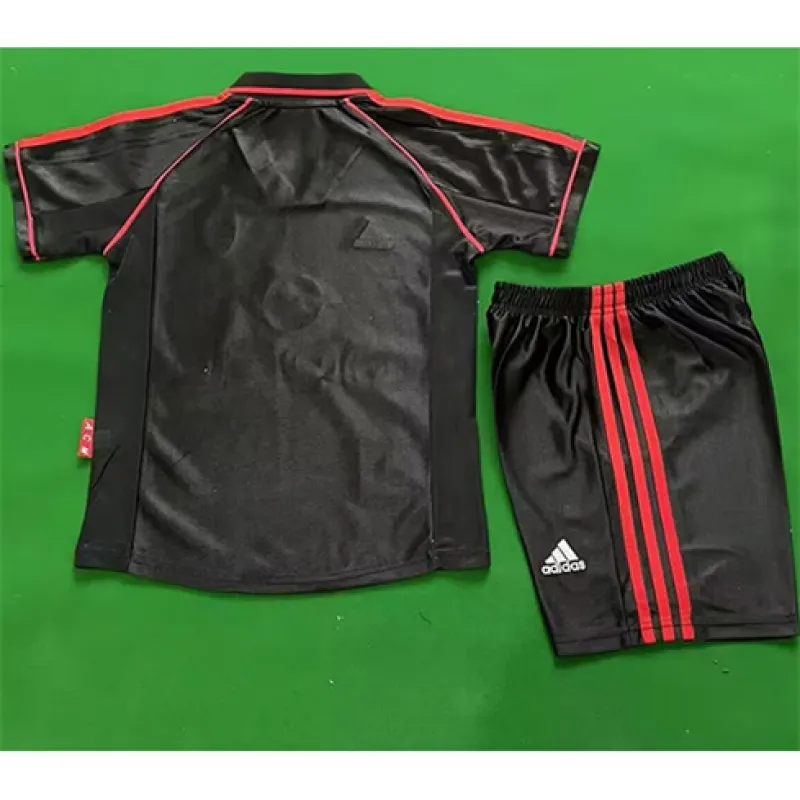 Maillot retro enfant du troisième équipement d'AC Milan 1998/99 - Noir