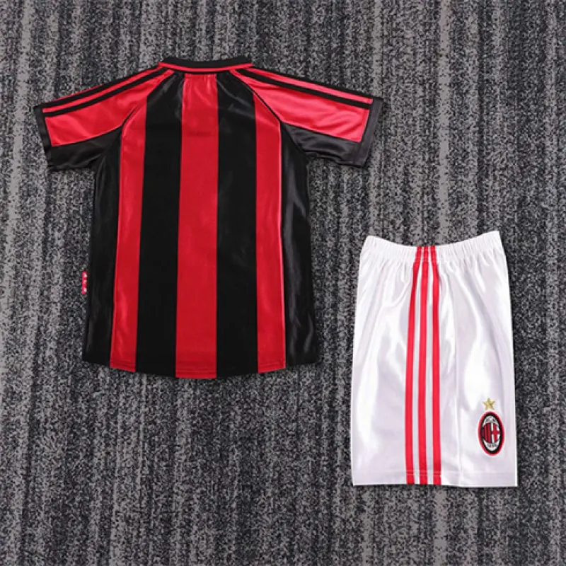 AC Milan 1998/99 Retro Home Children's Jersey - Red