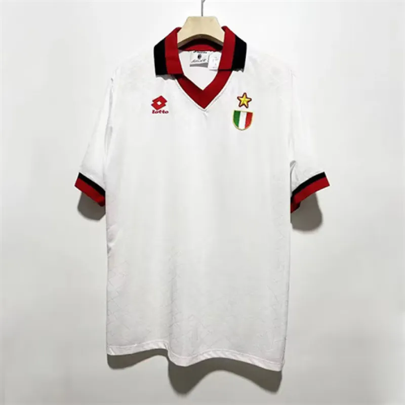 AC Milan 1993/94 Heim - Retro - Trikot der UEFA Champions League - Weiß