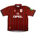 Maillot rétro d'hommes du centenaire de l'AC Milan 1999/00 - Rouge