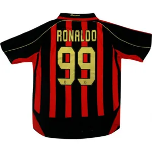 Ronaldo's AC Milan 2006/07 Home Retro No.99 Jersey - Red