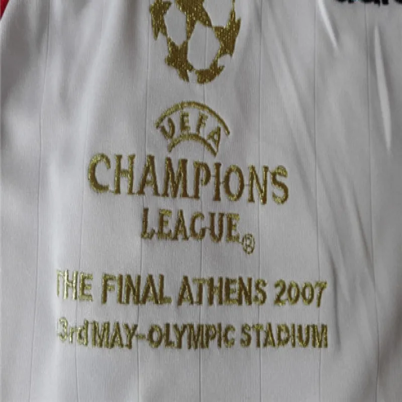 Maglia retro di trasferta dell'AC Milan nella finale della Champions League UEFA 2006/07 - Bianca