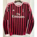 AC Milan 2011/12 Home Long - Sleeve Retro Jersey - Red