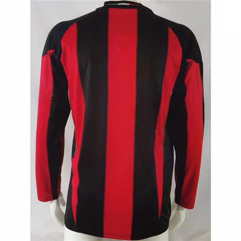 AC Milan 2010/11 Home Retro Long - Sleeve Jersey - Red