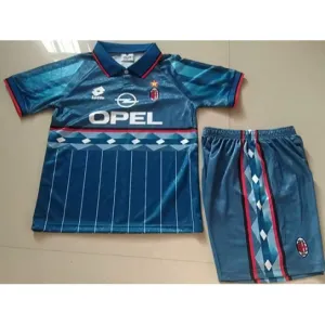 Maglia retro di trasferta per bambini dell'AC Milan 1995/96 - Azzurra