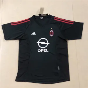 AC Milan 2002/03 Auswärts - Retro - Trikot der UEFA Champions League - Schwarz
