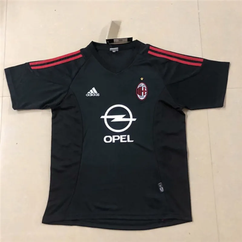 AC Milan 2002/03 Auswärts - Retro - Trikot der UEFA Champions League - Schwarz