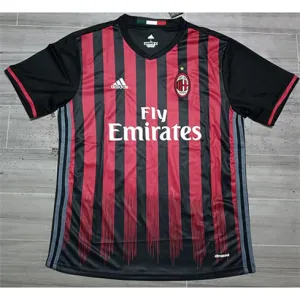 AC Milan 2016/17 Heimmannschafts - Retro - Pelztrikot - Schwarz