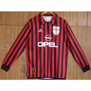 Maglia retro a maniche lunghe del centenario dell'AC Milan 1999/20 - Rossa