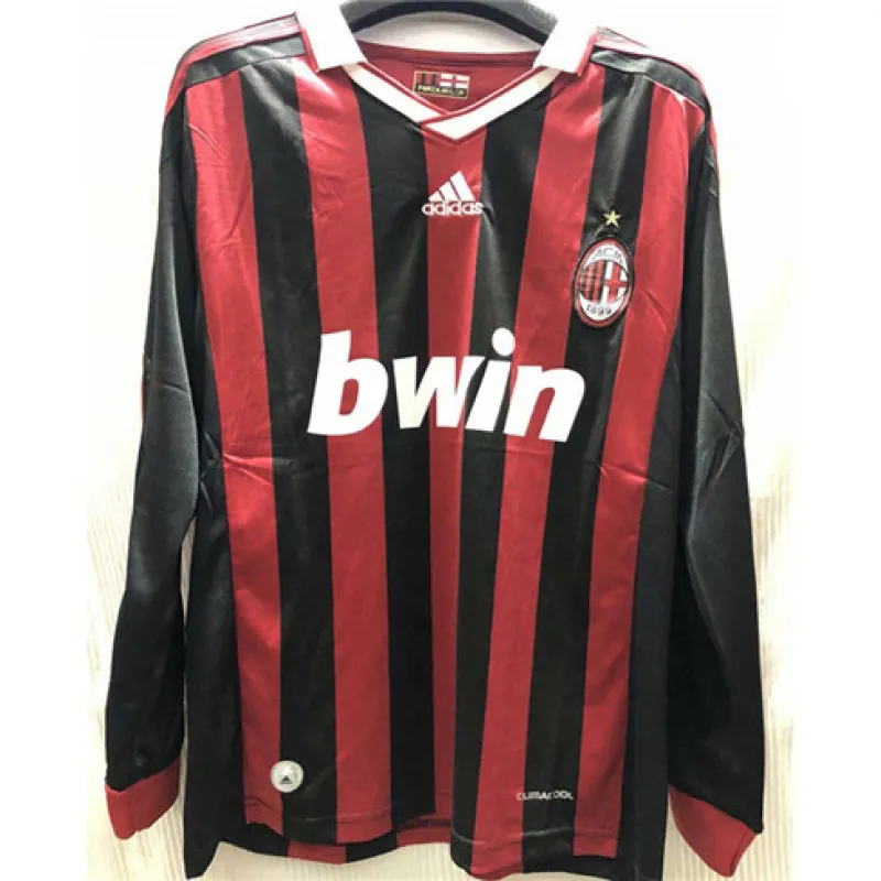 AC Milan 2009 Retro - Langarm - Trikot - Rot