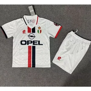 Maglia retro d'esterno per bambini dell'AC Milan 1996/97 - Bianca