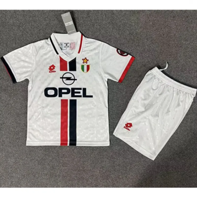 AC Milan 1996/97 Children's Away Retro Jersey - White