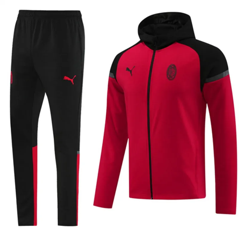 Vestito da sport con cappuccio dell'AC Milan 2024/25 - Rosso