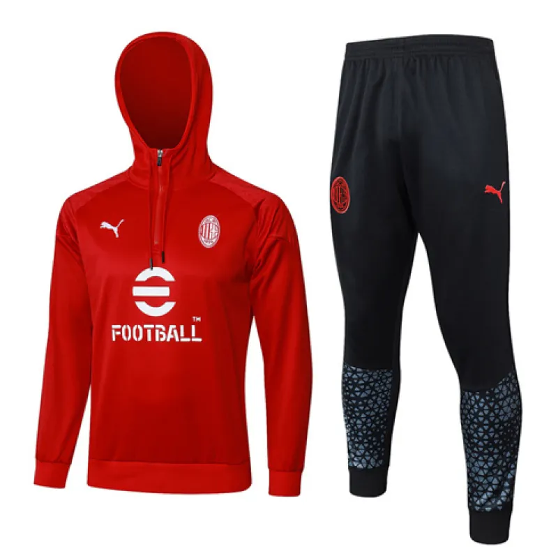 Vestito da sport con cappuccio A dell'AC Milan 2024/25 - Rosso