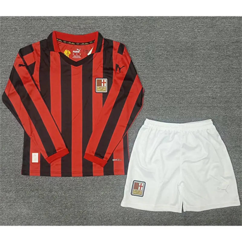 AC Milan 2024/25 children's home long - sleeved jersey - red