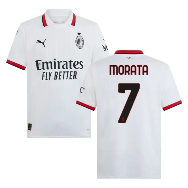 Morata's AC Milan 2024/25 Away Jersey - White