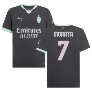La terza maglia d'AC Milan 2024/25 di Morata - Grigio carbone
