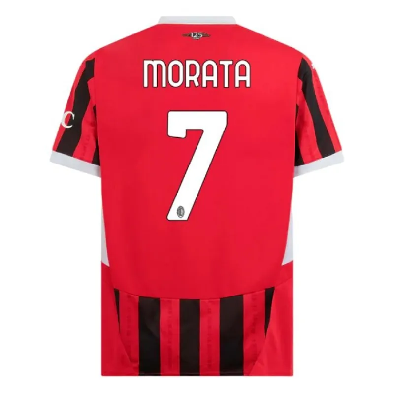 Morata's AC Milan 2024/25 Home Kids Jersey Set - Black