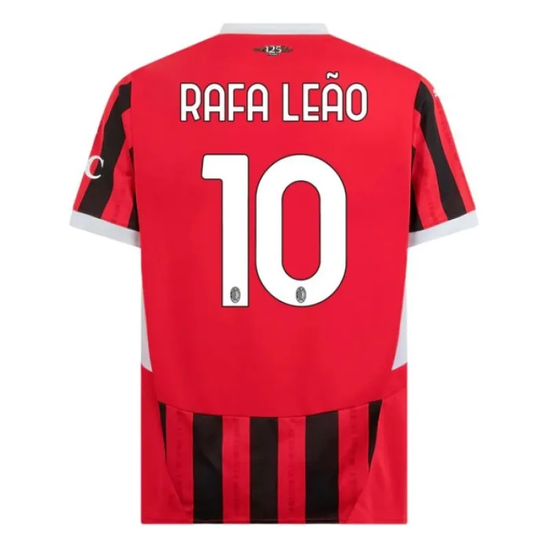 Rafael Leao's AC Milan 2024/25 Home Kids Jersey Set - White