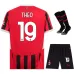 Il set di maglia per bambini della casa di AC Milan 2024/25 di Theo - Nero