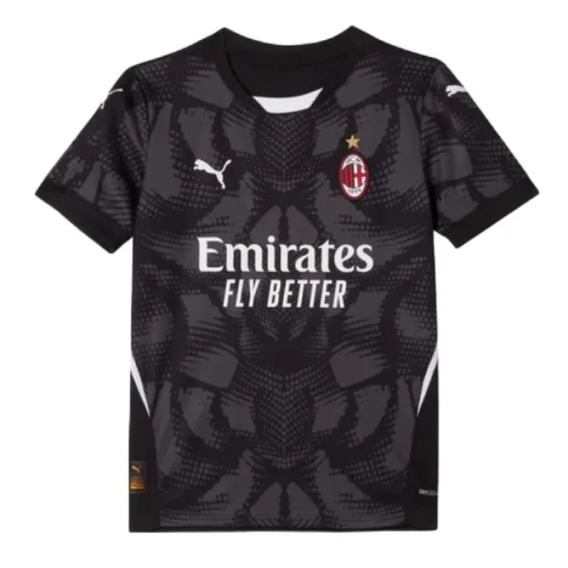 Le maillot de gardien du domicile de l'AC Milan 2024/25 pour enfants de M. Maignan - Noir