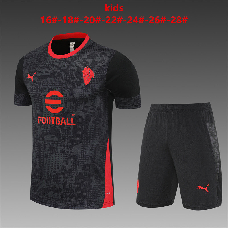 AC Milan 2025/26 Ensemble Entraînement Enfan noir