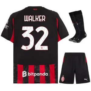 AC Milan WALKER Kit infantile 2025/26 Maglia casa - Rosso