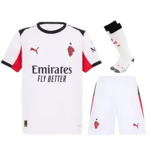 Set di maglia bambini in trasferta dell'AC Milan 2025/26 - Bianco