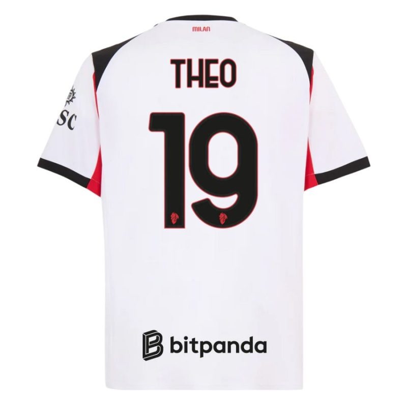 Camiseta fuera de casa de Theo del AC Milan 2025/26 - Blanco