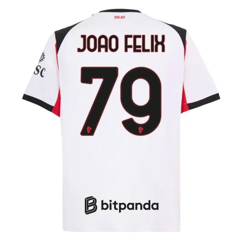 Set di maglia bambini in trasferta di João Félix dell'AC Milan 2025/26 - Bianco