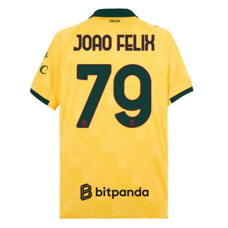 Maglia terza di JOAO·FELIX dell’AC Milan 2025/26 - Giallo