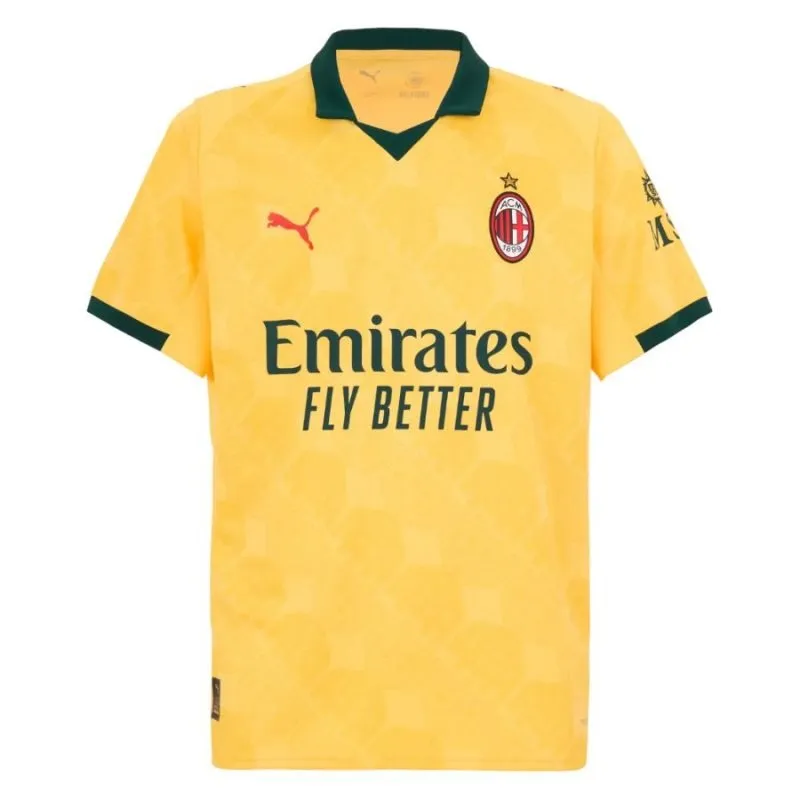 Set di maglia terza bambini di WALKER dell’AC Milan 2025/26 - Giallo