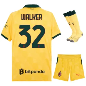 Set di maglia terza bambini di WALKER dell’AC Milan 2025/26 - Giallo