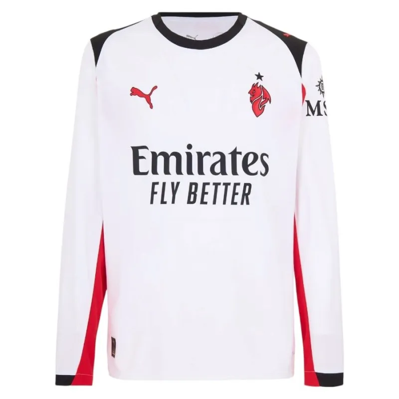 AC Mailand 2025/26 Auswärts-Langarmtrikot - Rot