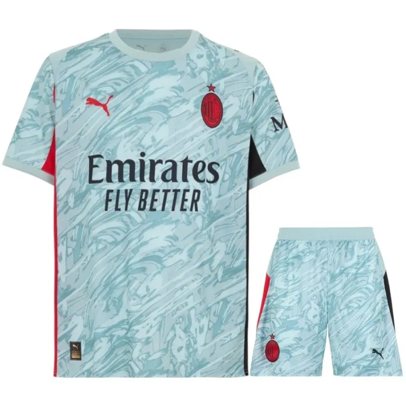 AC Milan 2025/26 Maglia da Portiere Home Bambino + Pantaloncini - Blu