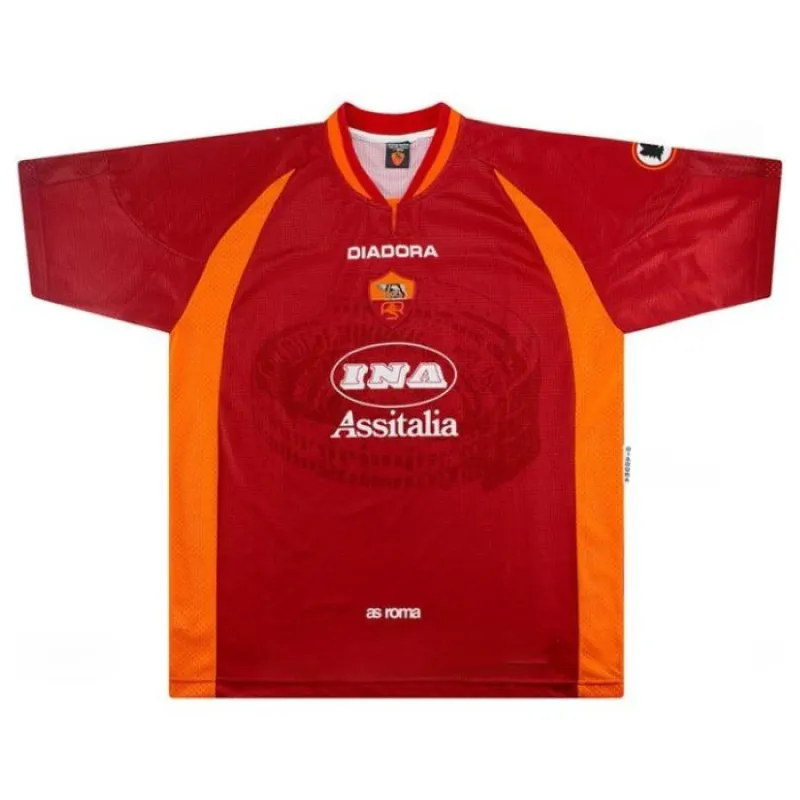 Maillot Domicile Rétro AS Roma 1997/98 - Rouge