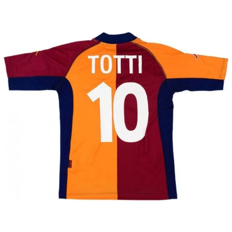 Maglia Casa Retrò AS Roma TOTTI 2001/02 - Rosso/Arancione