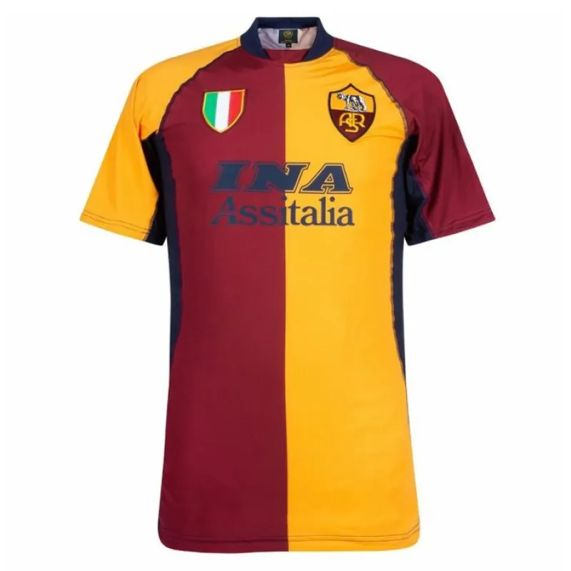 Maglia Casa Retrò AS Roma TOTTI 2001/02 - Rosso/Arancione