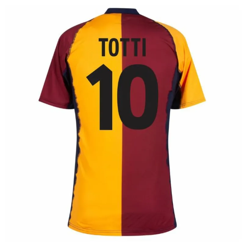 Maglia Casa Retrò AS Roma TOTTI 2001/02 - Rosso/Arancione