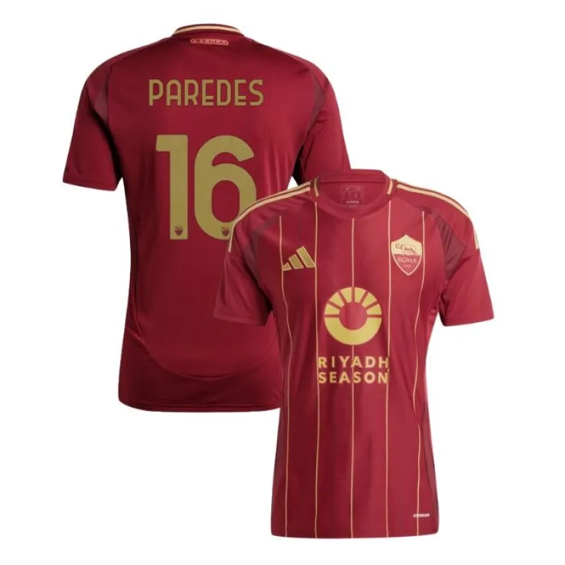 Paredes AS Roma 2024/25 Home Jersey - Burgundy