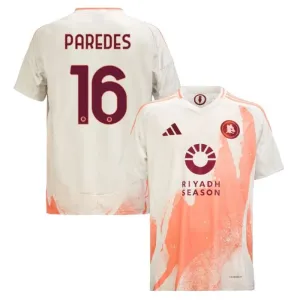 Paredes, maglia di trasferta dell'AS Roma 2024/25 - Bianca
