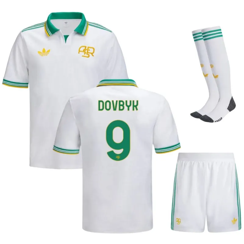 AS Roma DOVBYK 2025/26 Drittes Kinder-Trikot-Set - Weiß