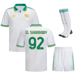 AS Roma EL SHAARAWY 2025/26 Third Kids' Jersey Set - White