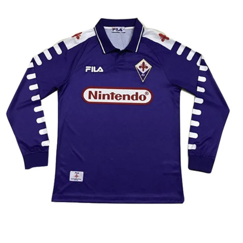 Maillot long manches retro de Fiorentina 1998 - Violet
