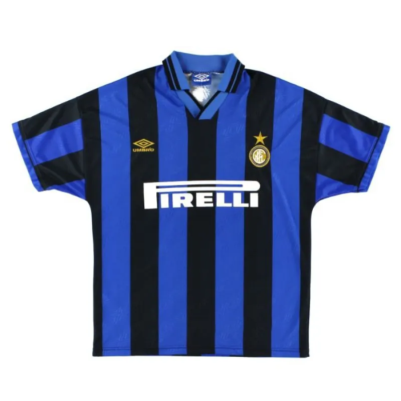 Inter Milano 1995/96 Maglia casalinga retrò - Blu/Nera
