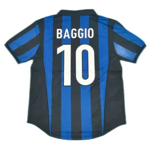 Inter Milan BAGGIO 1998/99 Retro Home Jersey - Blue/Black