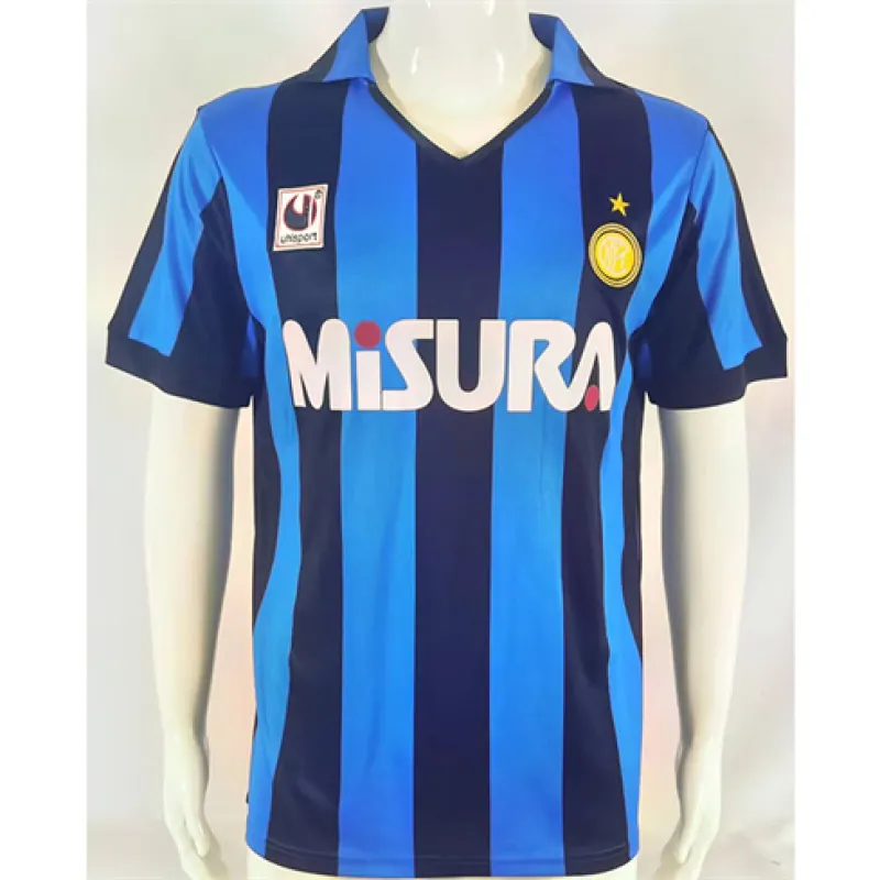 Maglia da campo retro dell'Inter Milan 1990/91 - blu