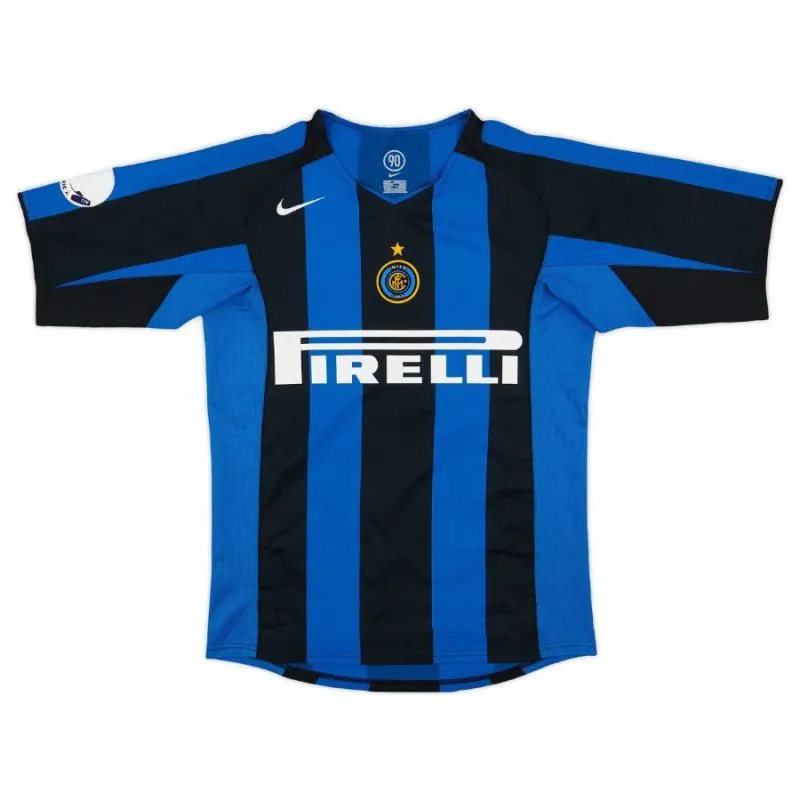 Inter Milan ADRIANO 2004/05 Retro Home Jersey - Blue/Black
