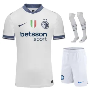 Ensemble de maillot pour enfants de l'extérieur de l'Inter Milan 2024/25 - Blanc