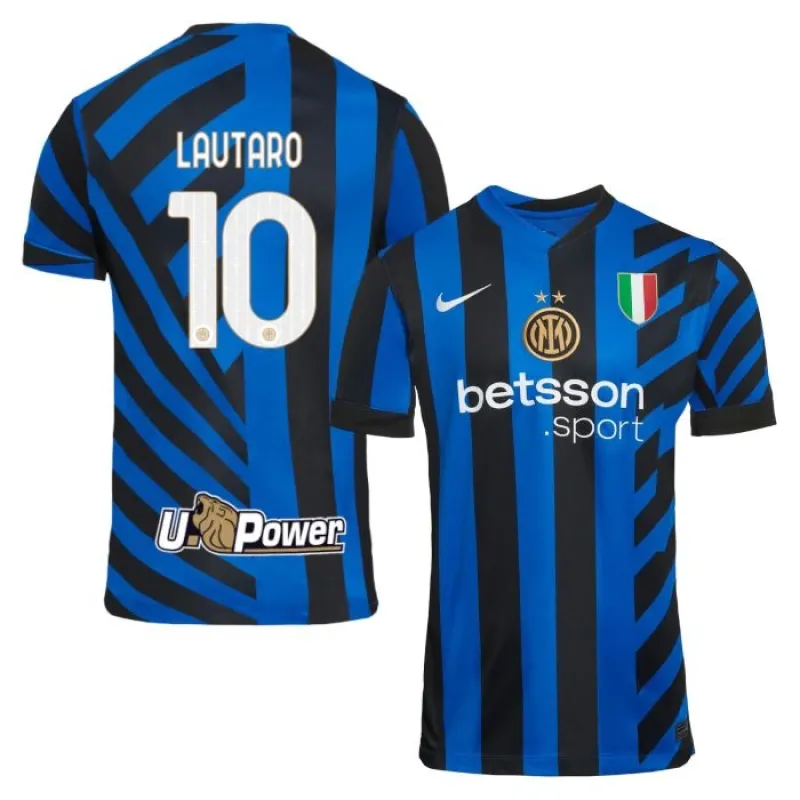 Le maillot de domicile 2024/25 de l'Inter Milan de Lautaro - Bleu